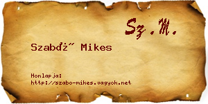 Szabó Mikes névjegykártya